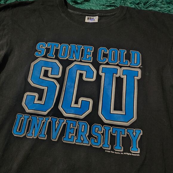 Vintage 1998 WWF Stone Cold SCU University Tee “Class of 3:16” XL 23x30 - Picture 3 of 6
